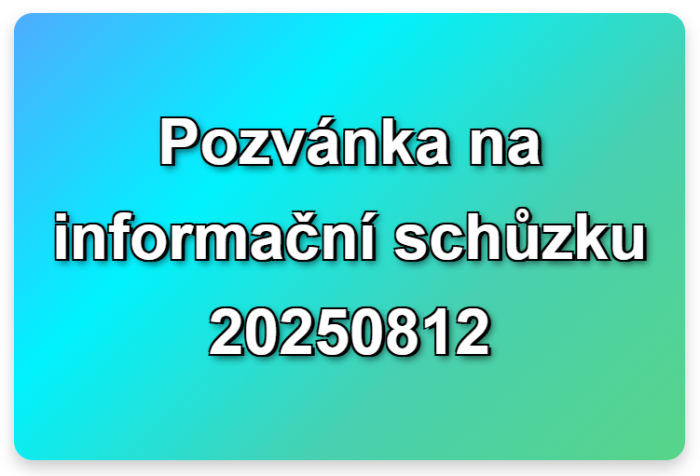 Pozvánka na informační schůzku 20250812